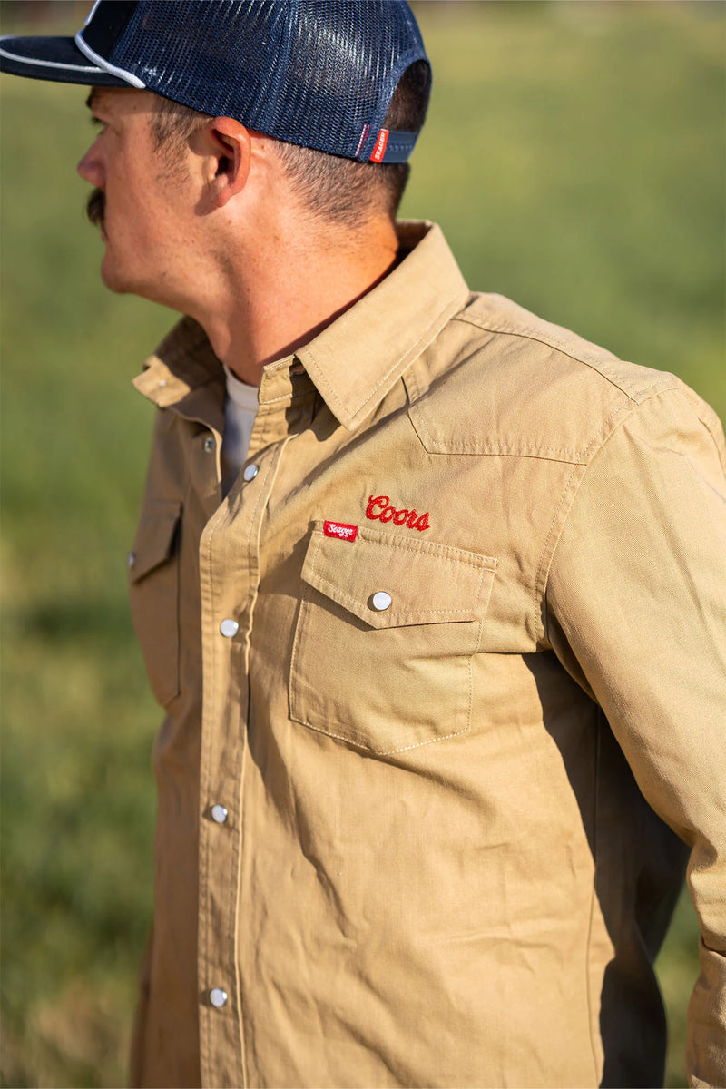 Seager x Coors Reagan Denim Pearl Snap