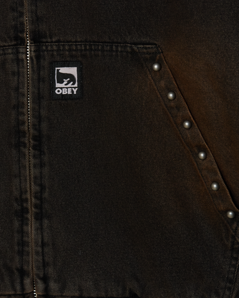 Obey Studded Zip Up Jacket