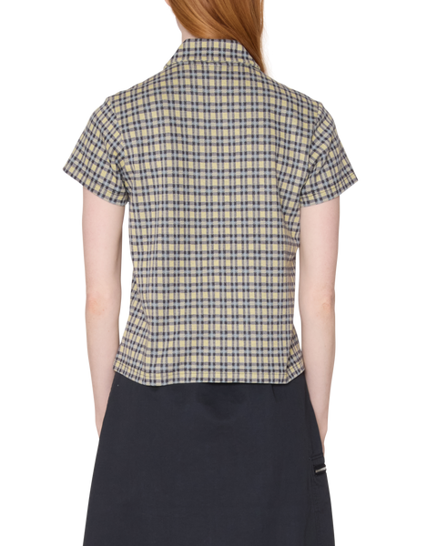 Lila Micro Check Polo Shirt
