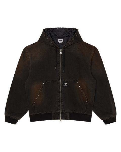 Obey Studded Zip Up Jacket