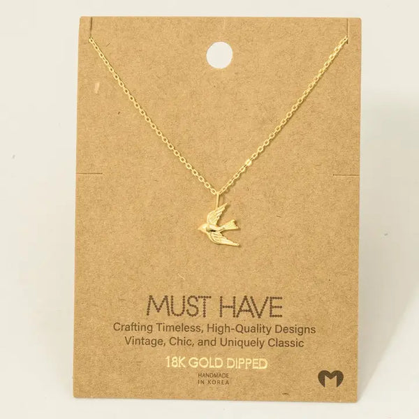 Flying Bird Pendant Necklace