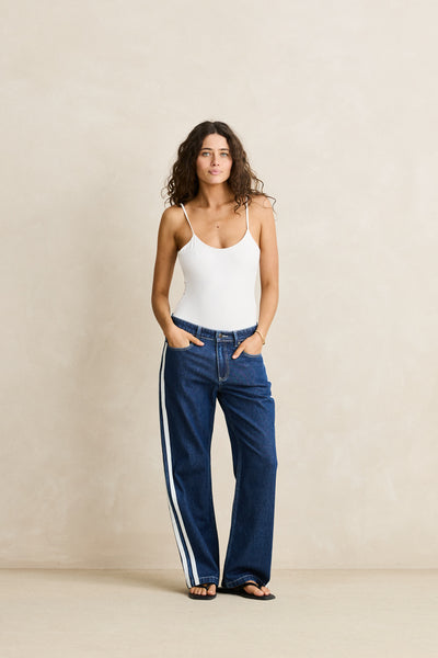 Contrast Denim Jean