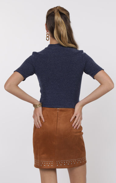 Mellow Mock Neck Sweater Top