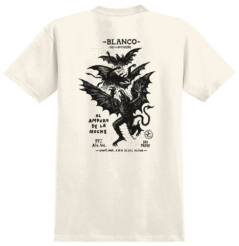 Carnales Blanco Short Sleeve T-shirt - Cream Black