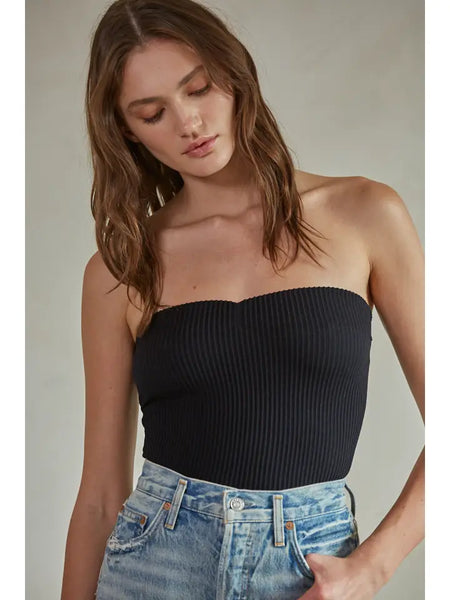 Sweetheart Seamless Ribbed Tube Top