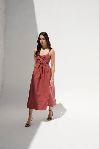 Padua Dress - Red Brown