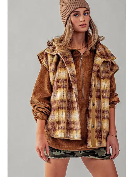 Vintage Flannel Oversized Vest