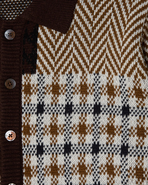 Obey Patchwork Cardigan Sweater