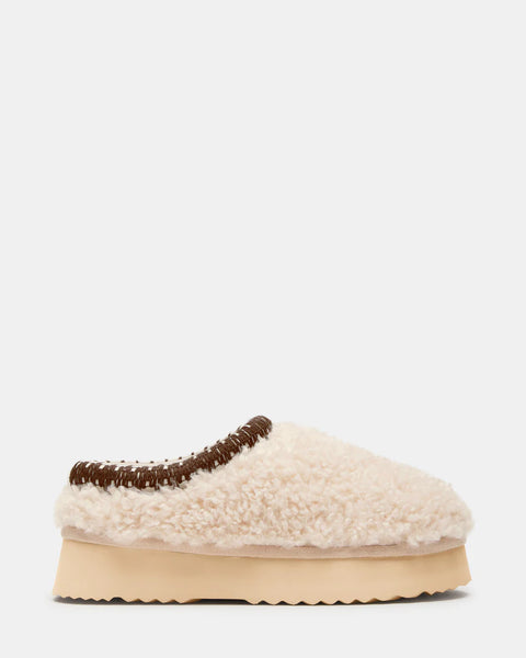 Selena Faux Shearling Slipper - Natural