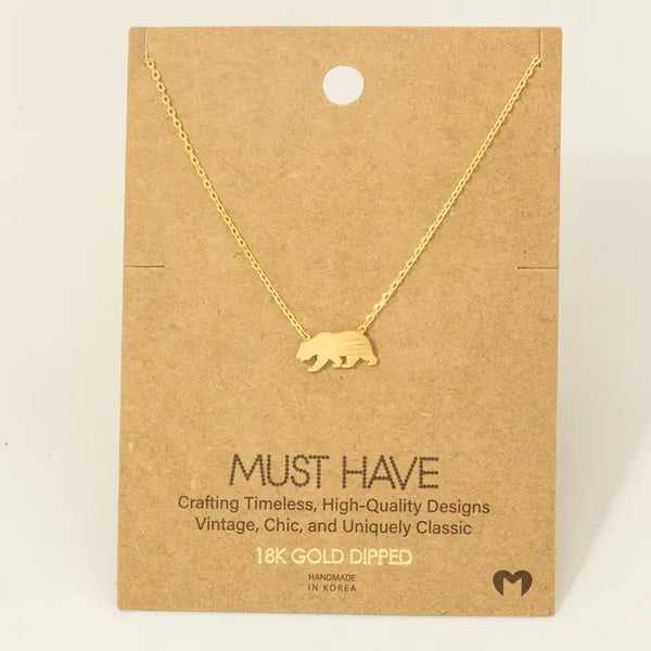 Bear Pendant Necklace