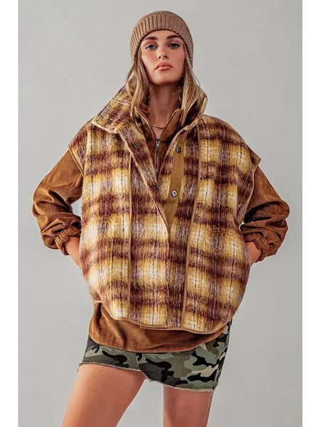 Vintage Flannel Oversized Vest