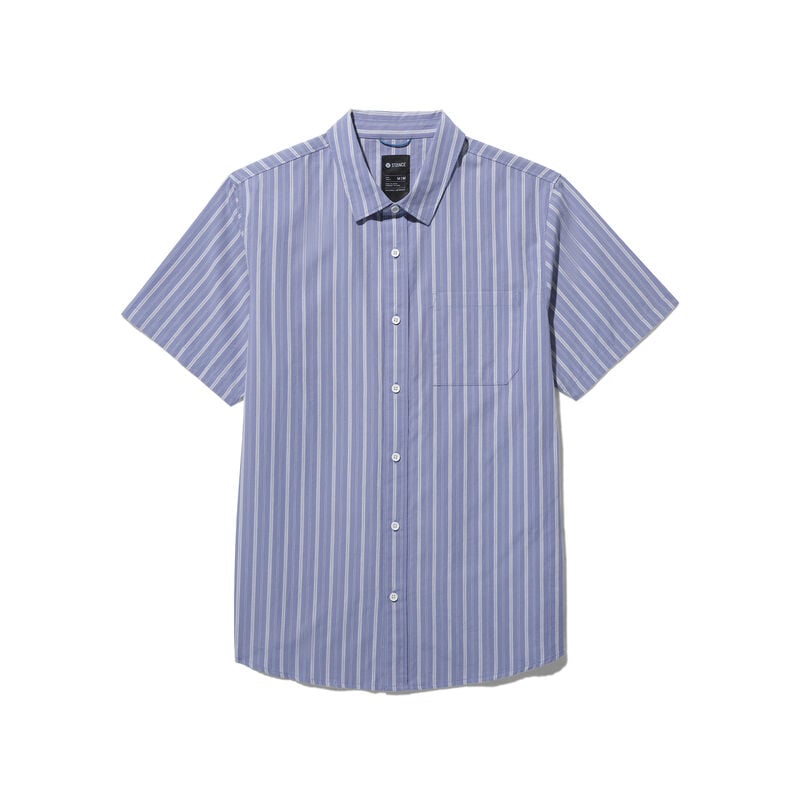 Bales Short Sleeve Button Up - Stone Blue