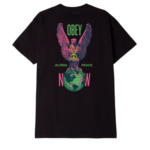 Obey Peace Eagle T-Shirt - Black