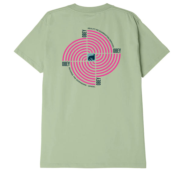 Obey Downward Spiral Classic T-shirt - CUCUMBER