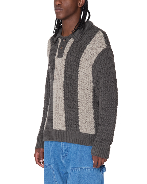 Obey Textured Rugby Polo Sweater