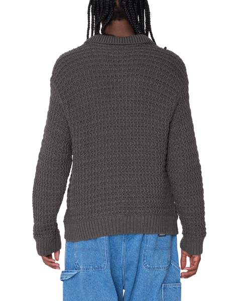 Obey Textured Rugby Polo Sweater