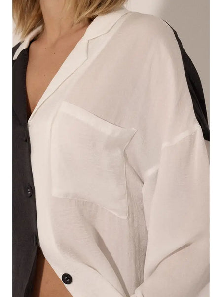 Color Block Long Sleeve Shirt
