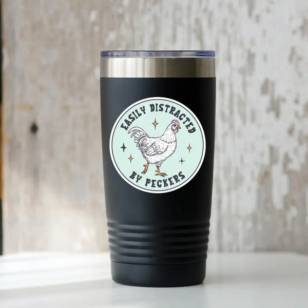 Easily Distracted By Peckers Sticker