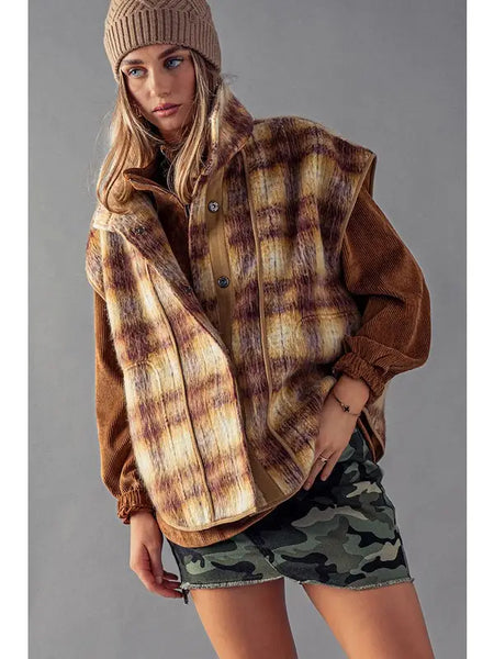 Vintage Flannel Oversized Vest