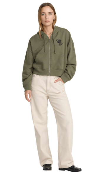 Big Cat Crop Zip Hoodie