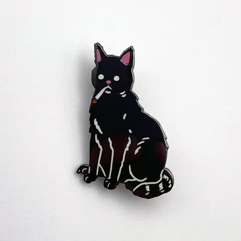 Smoking Cat Pin