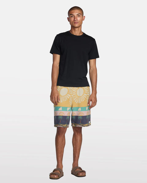 Exotica Stripe Elastic Waist 19" Shorts