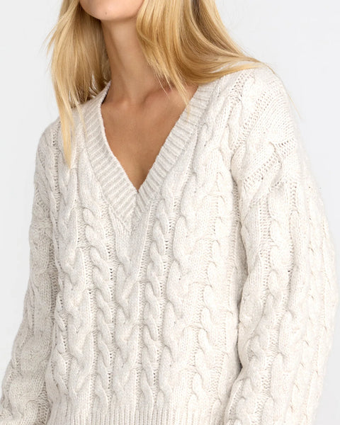 Cable V-Neck Sweater