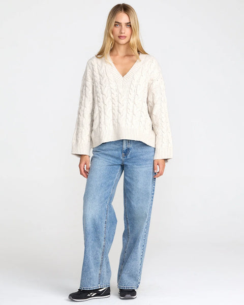 Cable V-Neck Sweater