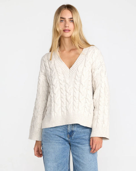 Cable V-Neck Sweater