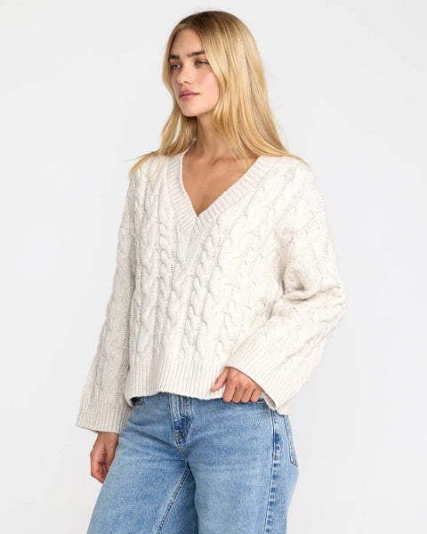 Cable V-Neck Sweater