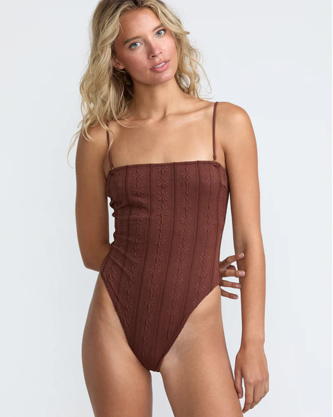 Sweetness Tubular One Piece Swimsuit - Mocha