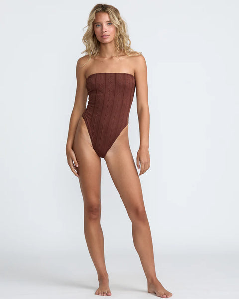 Sweetness Tubular One Piece Swimsuit - Mocha