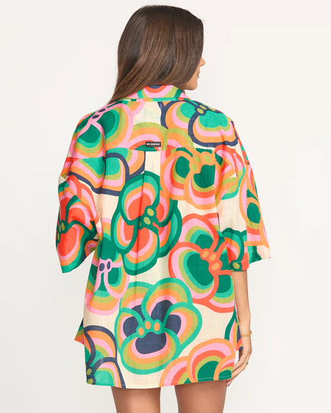 Mami Wata Beach Side Short Sleeve Woven Shirt - Multi
