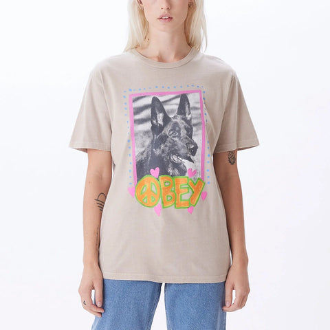 Obey Love Dog T-Shirt - Clay