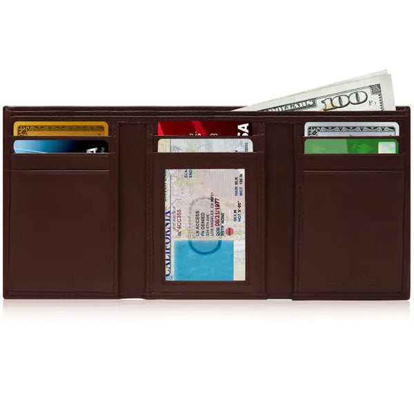 Leather Slim Trifold Wallet