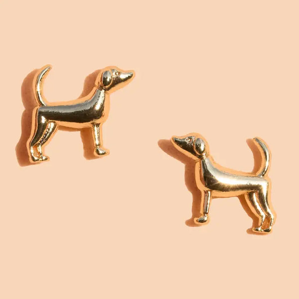 Fortune Dog Stud Earrings