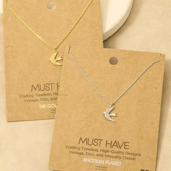 Flying Bird Pendant Necklace