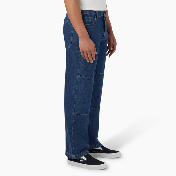 Loose Fit Double Knee Denim Pants