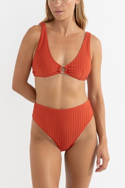 Pacific Rib Hi Waist Pant Bikini Bottoms
