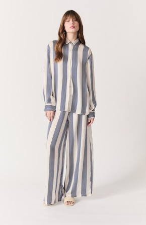 Milo Pants - Ecru Blue