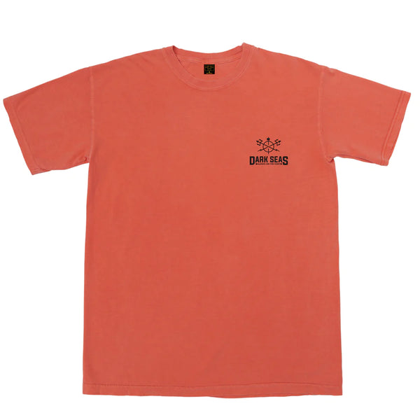 Dark Seas Field Supply Pigment T-Shirt - Red Orange