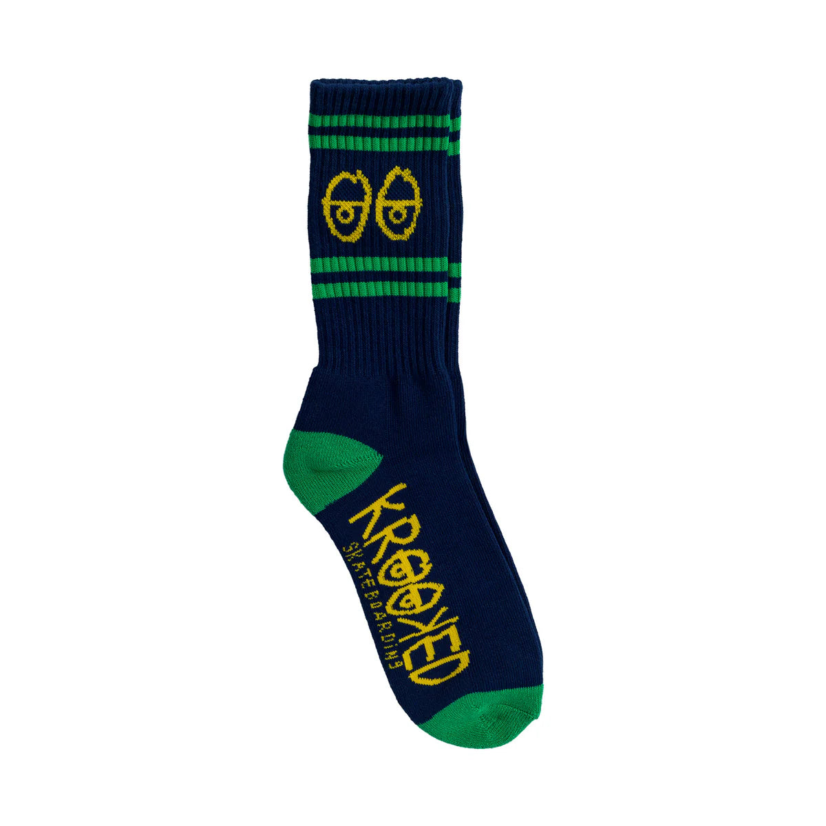 Krooked Eyes Socks - Navy Green