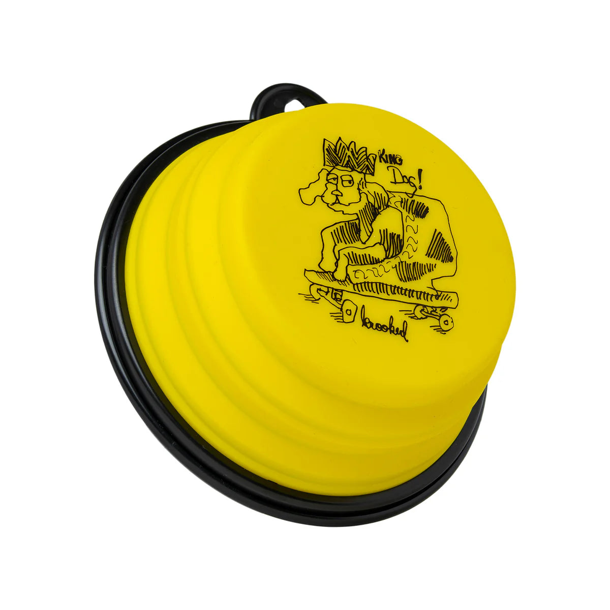 Krooked King Dog Bowl - Yellow Black