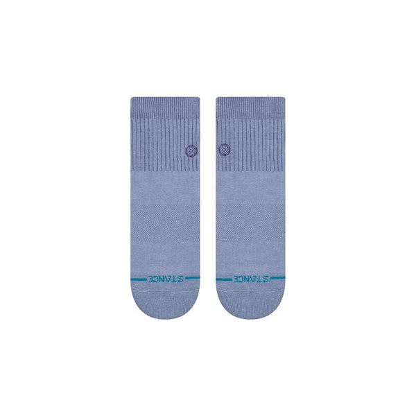Icon Pop Quarter Socks - Stone Blue