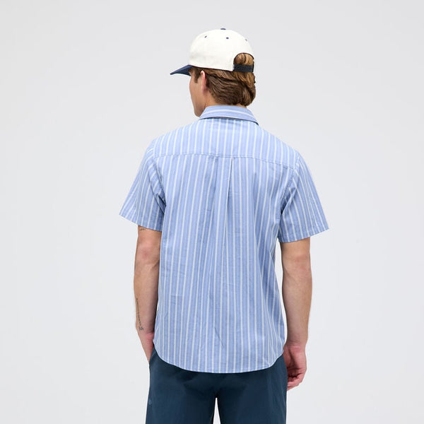 Bales Short Sleeve Button Up - Stone Blue