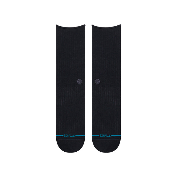 Rolled Solid Crew Socks