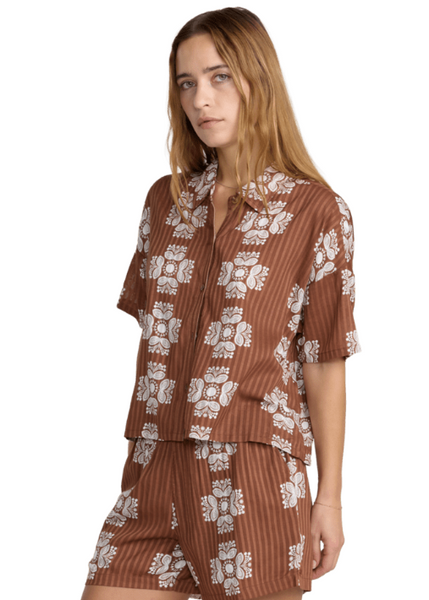 Bandana Floral Short Sleeve Shirt