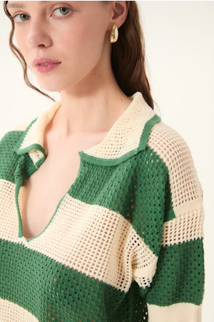 Chios Knit Polo Top