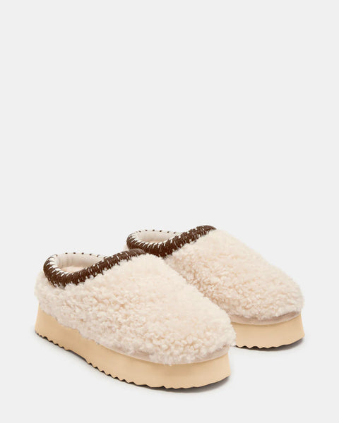 Selena Faux Shearling Slipper - Natural