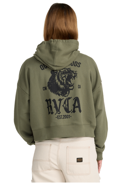 Big Cat Crop Zip Hoodie